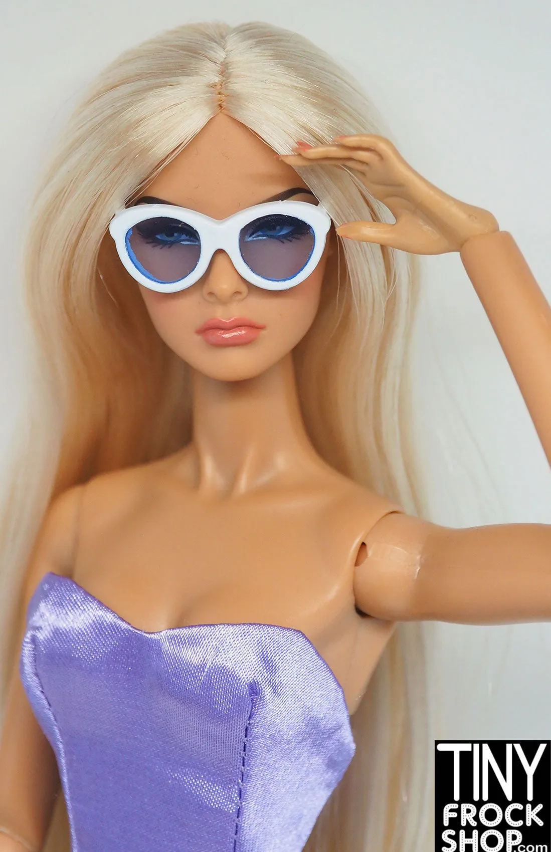 12" Fashion Doll Rounded Frame Sunglasses - 2 Colors