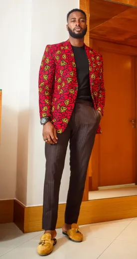 African Print Zane Man Classic Blazer