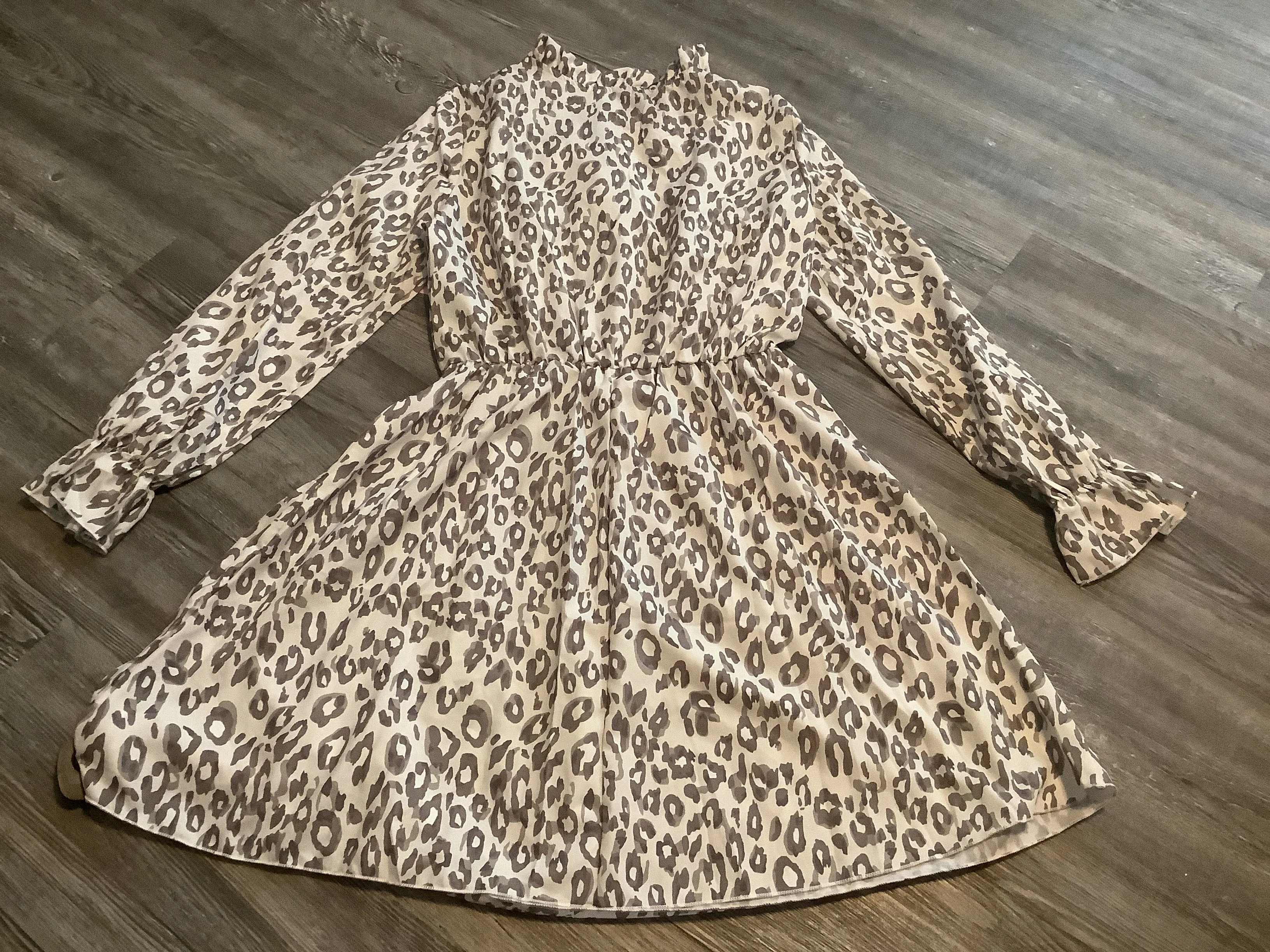 Animal Print Dress Casual Short Clothes Mentor, Size M