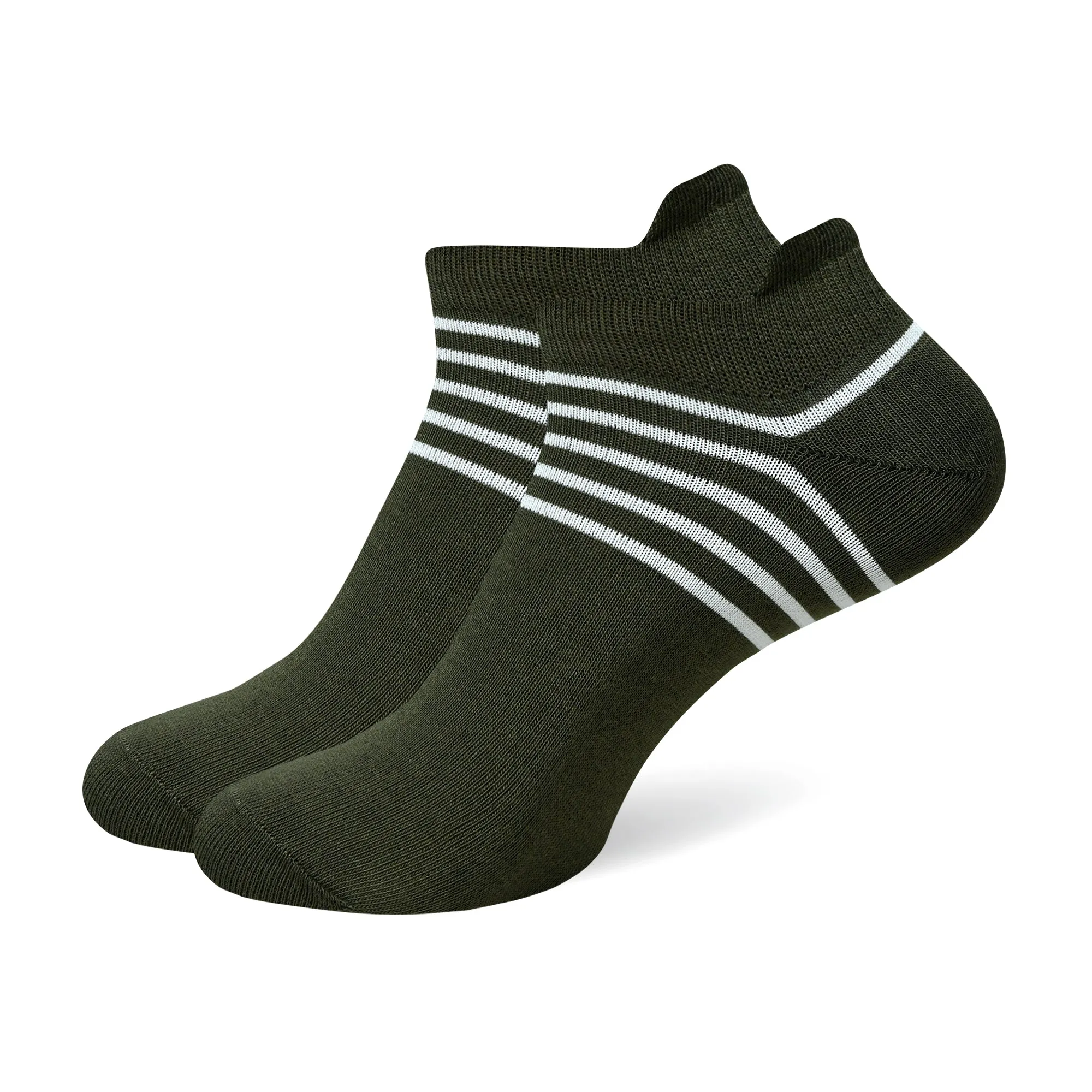 Balenzia Men's Striped Lowcut Ankle Socks (6 Pairs)