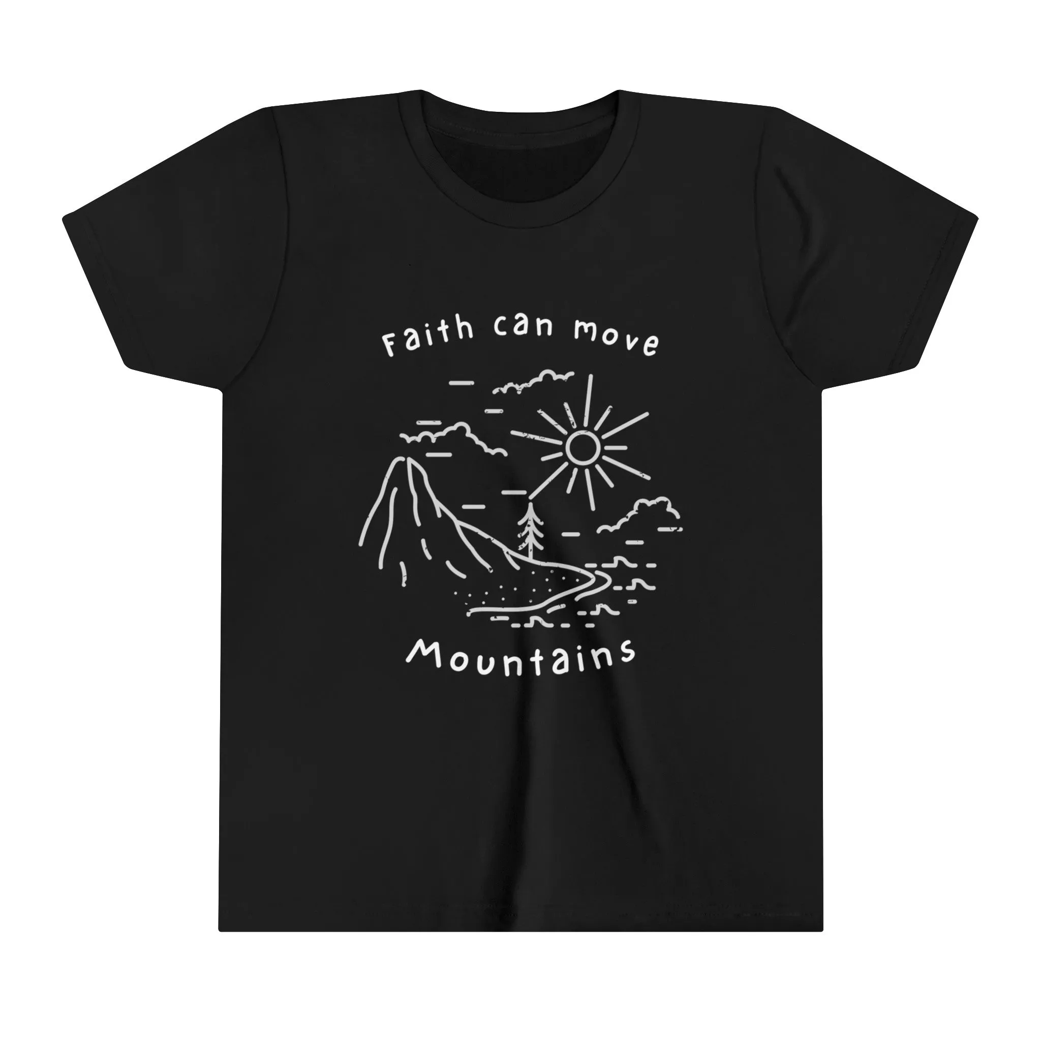 Bella Canvas Faith can Move Mountains Youth Tee