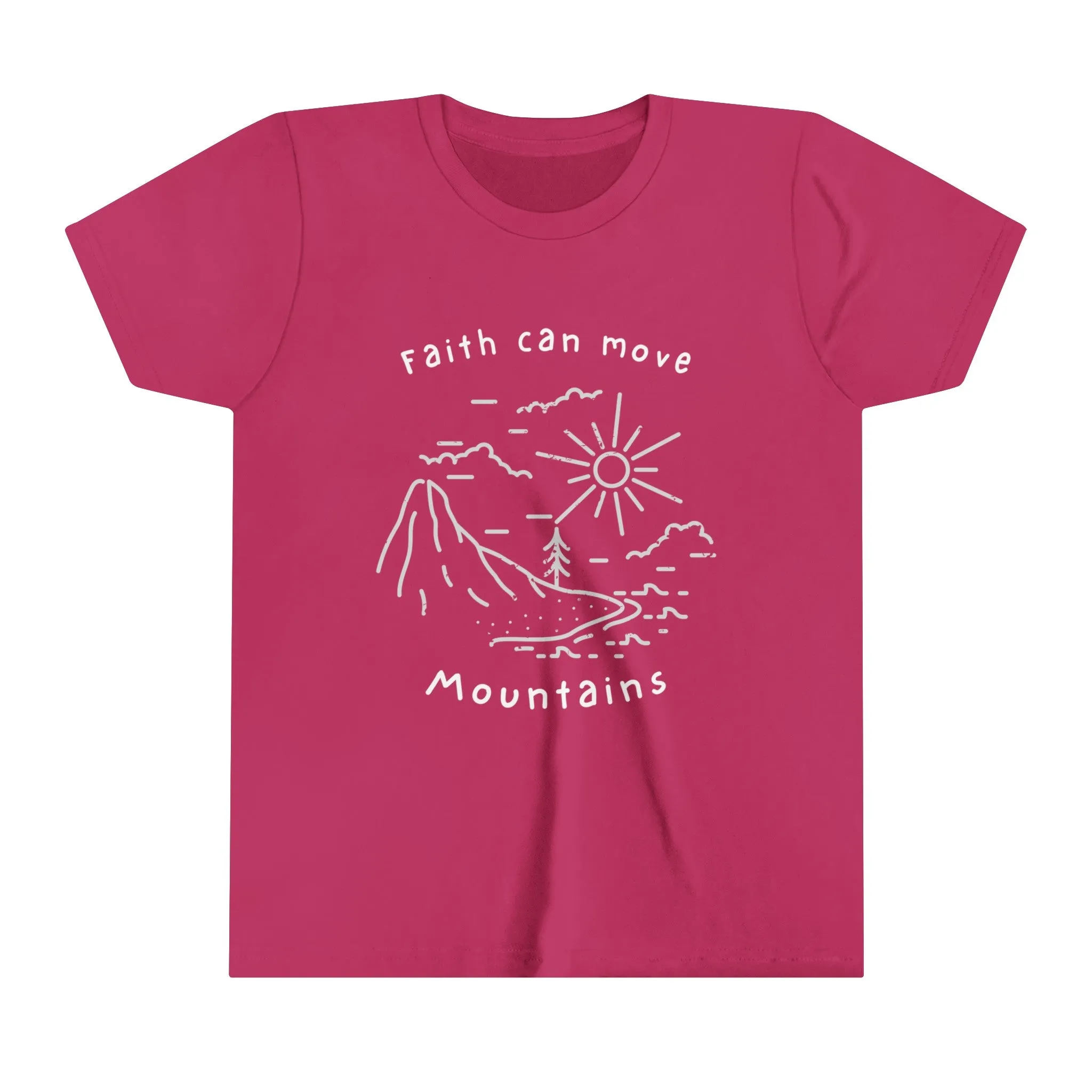 Bella Canvas Faith can Move Mountains Youth Tee