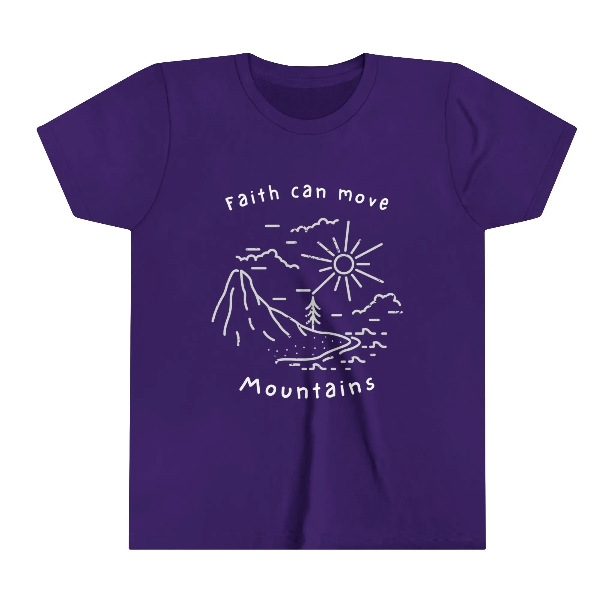 Bella Canvas Faith can Move Mountains Youth Tee