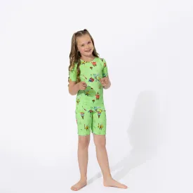 Bellabu Bear x SpongeBob Green Foodie Bamboo Short Sleeve and Shorts Set Pajamas