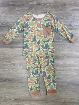 Camo Camo Boys or Girls 2 Piece Pajamas Set