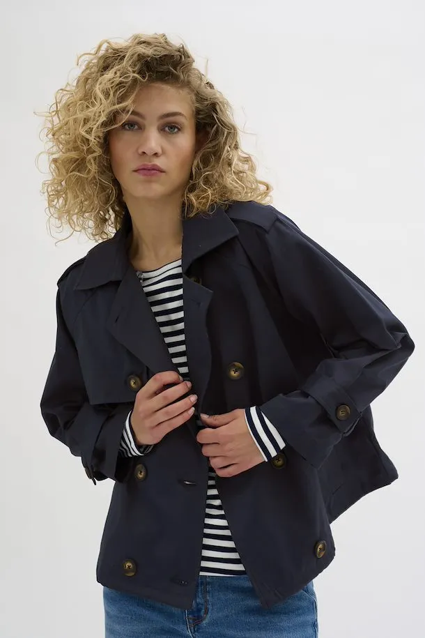 EW Mira Eclipse Short Navy Trenchcoat