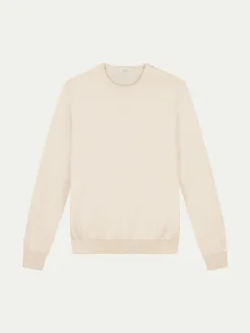 Extrafine Merino Crew Neck Sweater Light Beige