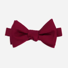 Herringbone Vow Burgundy Bow Tie