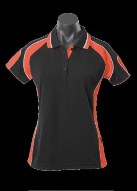 Ladies Murray Polo Black/Orange