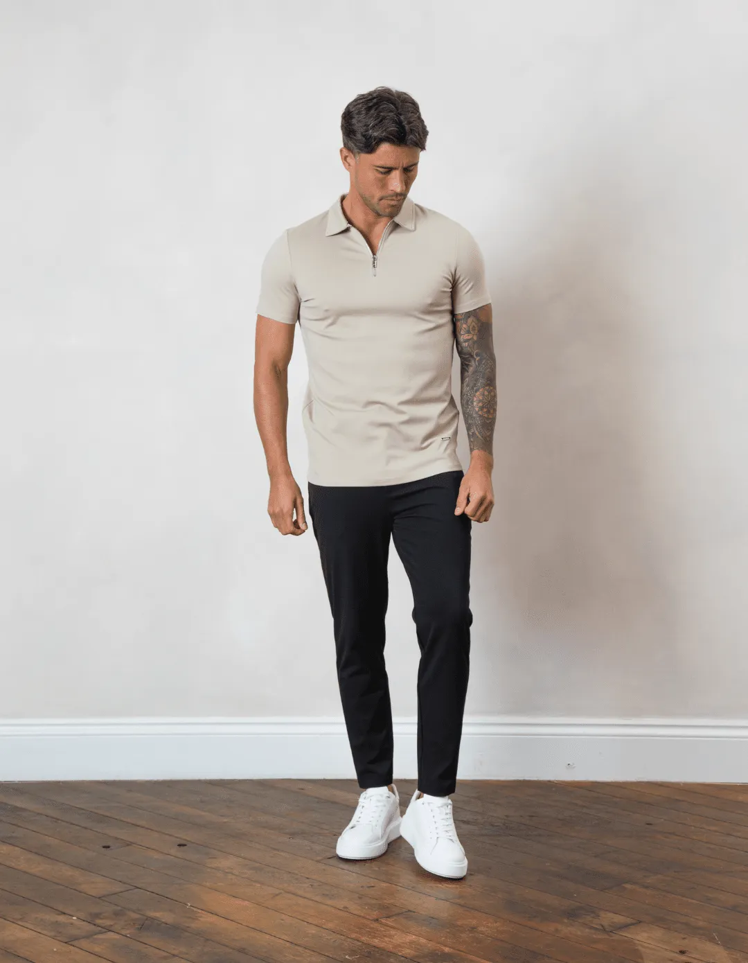 Premium Zip POLO TAUPE