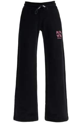 "mini arrow joggers OWCH022F24FLE001 BLACK - SEA PINK