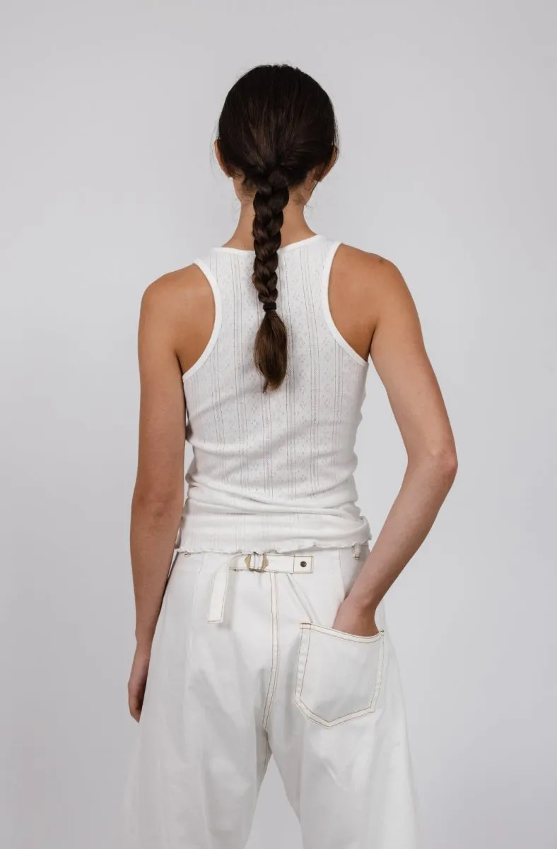Racerback Pointelle Singlet