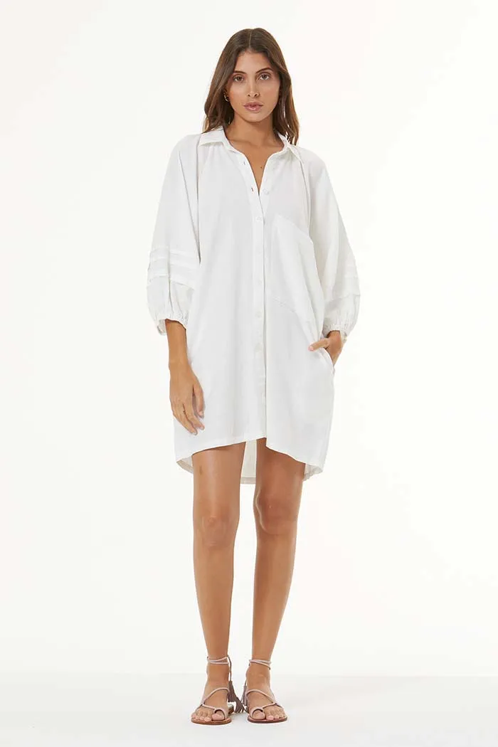 Sailboat Shirt Dress // Bone